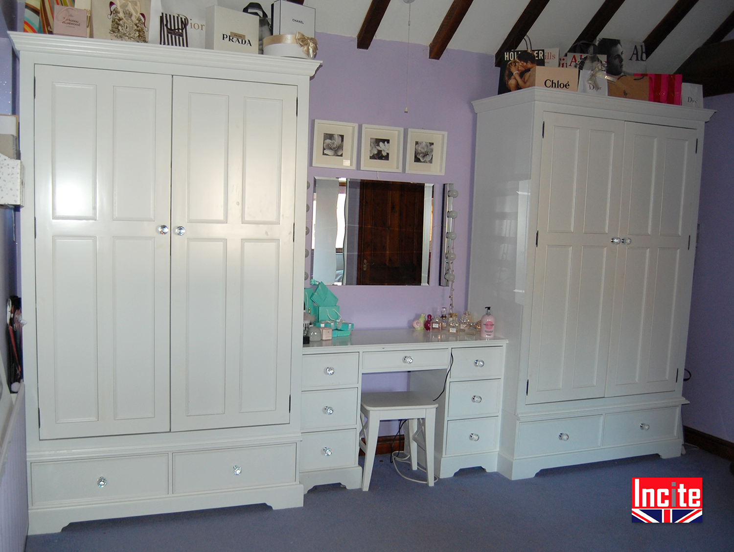 Handmade Painted Combination Wardrobes by Incite Draycott